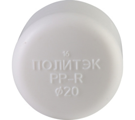 Заглушка для полипропиленовых труб под сварку (цвет белый) Политэк d=20 9000001020 в Архангельске 5