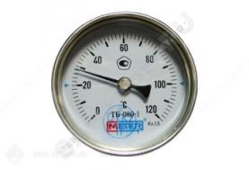 Термометр биметаллический Метер ТБ80 120C Дк 80 L=60 в Архангельске 0