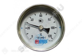 Термометр биметаллический Метер ТБ63 120C Дк 63 L=80 в Архангельске 0