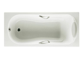 Чугунная ванна Roca Haiti 150x80 2332G000R с противоскольжением, с отверстиями для ручек в Архангельске 1