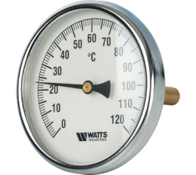 Термометр биметаллический с погружной гильзой 100 мм F+R801(T) 100100 Watts 10006076(03.03.100) в Архангельске 0