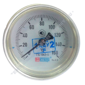 Термометр биметаллический Метер ТБ63 160C Дк 63 L=60 в Архангельске 1