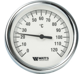 Термометр биметаллический с погружной гильзой 80 мм, штуц F+R801(T) 8050 Watts 10005931(03.02.040) в Архангельске 1