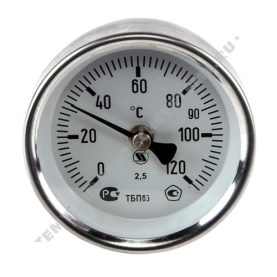 Термометр биметаллический Юмас ТБП63/ТР 120C Дк 63 Дтр 38 накладной в Архангельске 0