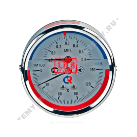 Термоманометр ТМТБ-31T.1 осевой Дк80 1,6МПа L=46мм G1/2" 150C Росма в Архангельске 3