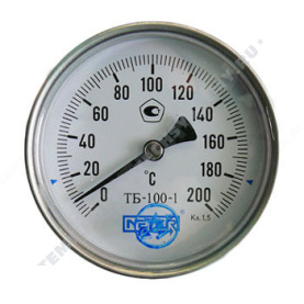 Термометр биметаллический Метер ТБ100 200C Дк 100 L=100 в Архангельске 1