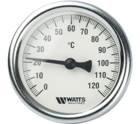 Термометр биметаллический с погружной гильзой 63 мм, штуц F+R801(T) 6350 Watts 10005800(03.01.040) в Архангельске 1