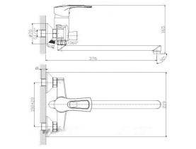 Смеситель для ванны Rossinka T40-32 в Архангельске 1