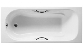 Чугунная ванна Roca Malibu 160x75 2310G000R с противоскольжением, с отверстиями для ручек в Архангельске 0
