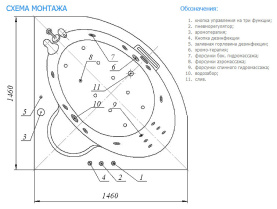 Каркас Riho Romeo 170x90 для асимметричной ванны металлический в Архангельске 2
