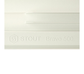 Радиатор алюминиевый боковое подключение STOUT Bravo 500 14 секций SRA-0110-050014 в Архангельске 9