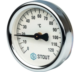 Термометр биметаллический накладной с пружиной. Корпус Dn 63 мм STOUT SIM-0004-630015 в Архангельске 0