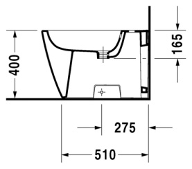 Биде с 1отв белое с крепл. DURAVIT 2259100000 в Архангельске 4