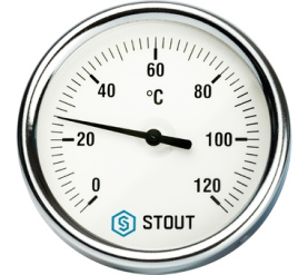 Термометр биметаллический с погружной гильзой. Корпус Dn 80 мм, гильза 50 мм 1 STOUT SIM-0001-805015 в Архангельске 1