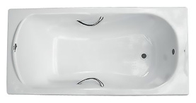 Чугунная ванна Roca Haiti 160x80 2330G000R с противоскольжением, с отверстиями для ручек в Архангельске 0